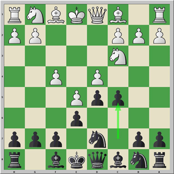 Variante Steinitz 5.f4 c5